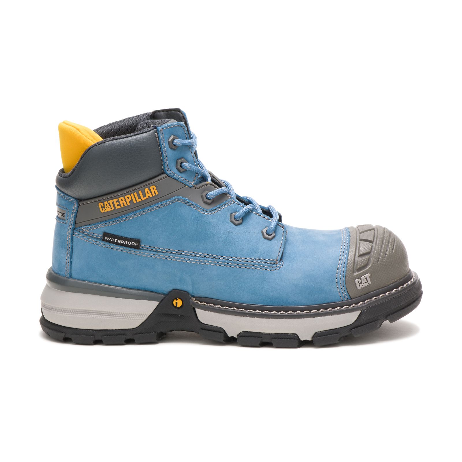 Caterpillar Excavator Superlite Waterproof Nano Toe - Womens Work Boots - Blue - NZ (820FGPKDL)